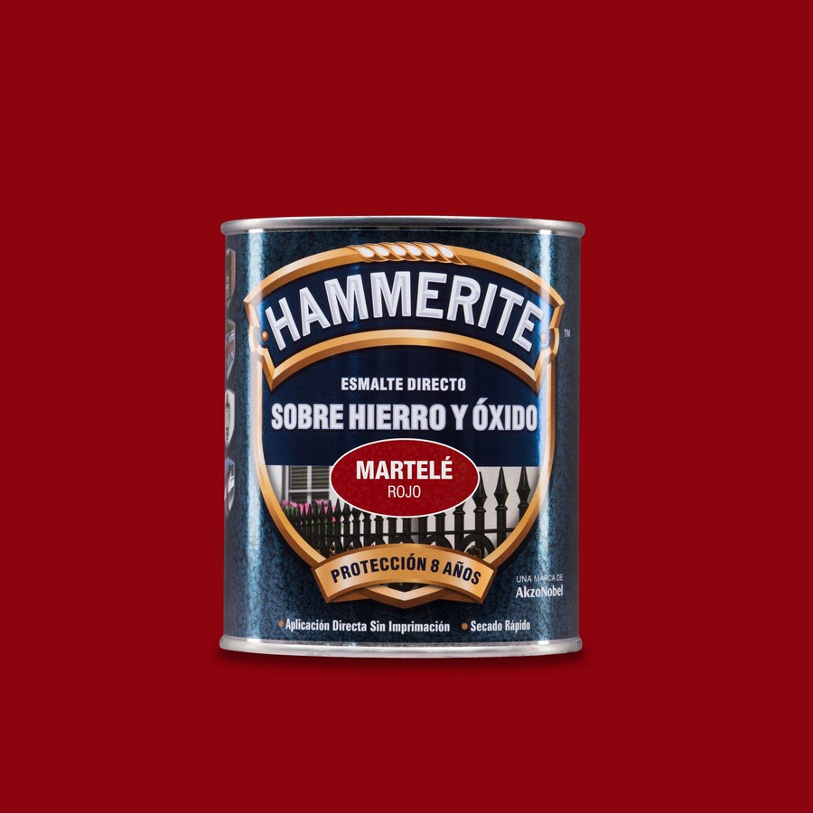 Hammerite acabado Martelé Rojo 0,75L