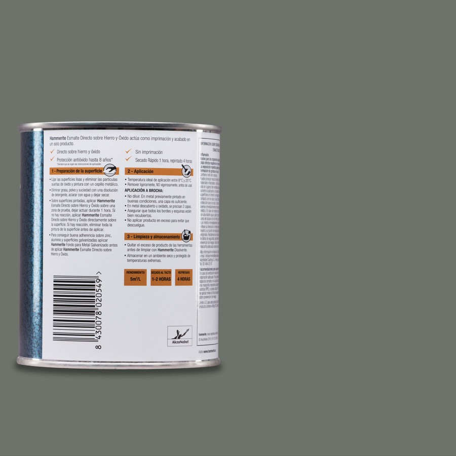 Hammerite acabado Martelé Gris 5L