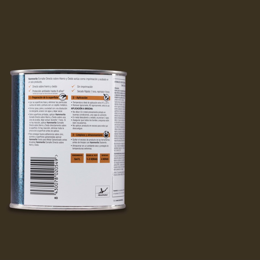 Hammerite acabado Martelé Marrón 5L