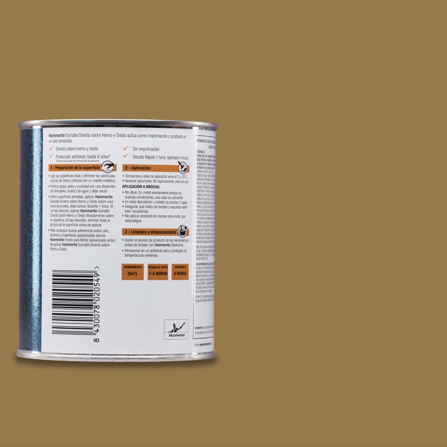 Hammerite acabado Martelé Cobre 5L