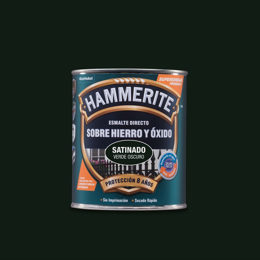 Hammerite acabado Liso Satinado Verde Oscuro 0,25L