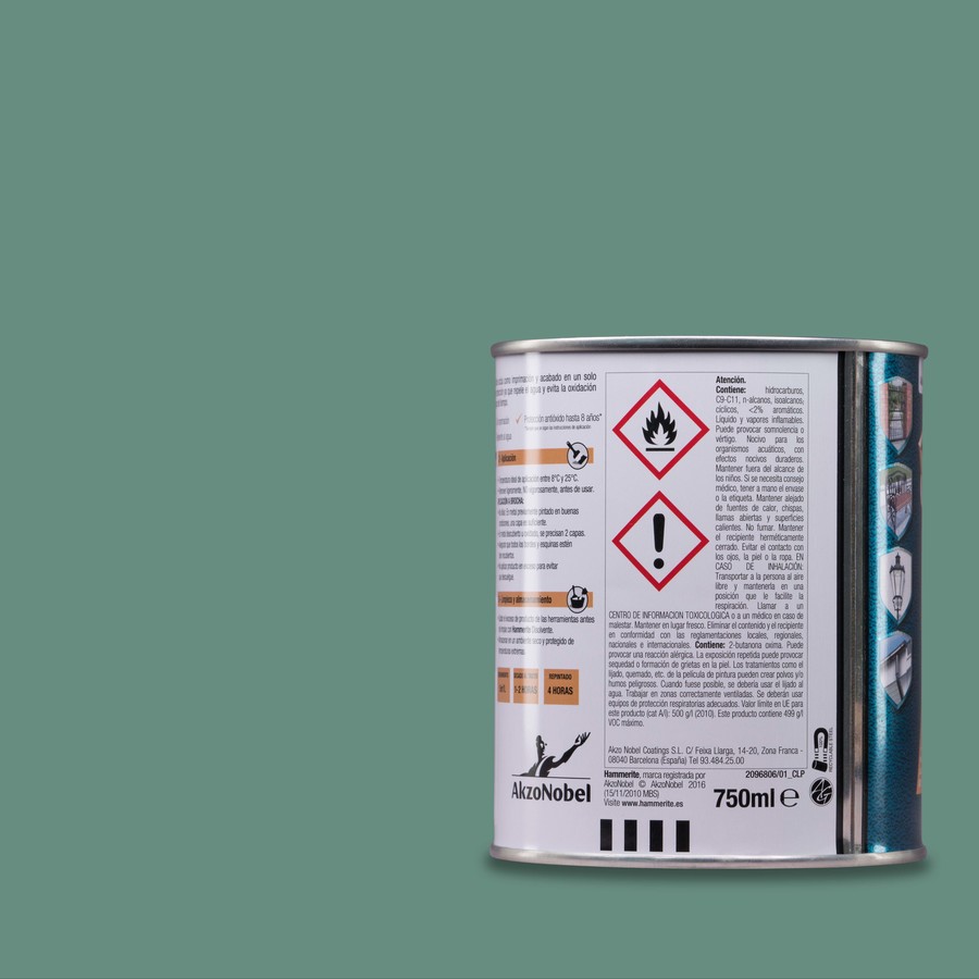 Hammerite acabado Forja Verde 0,750L