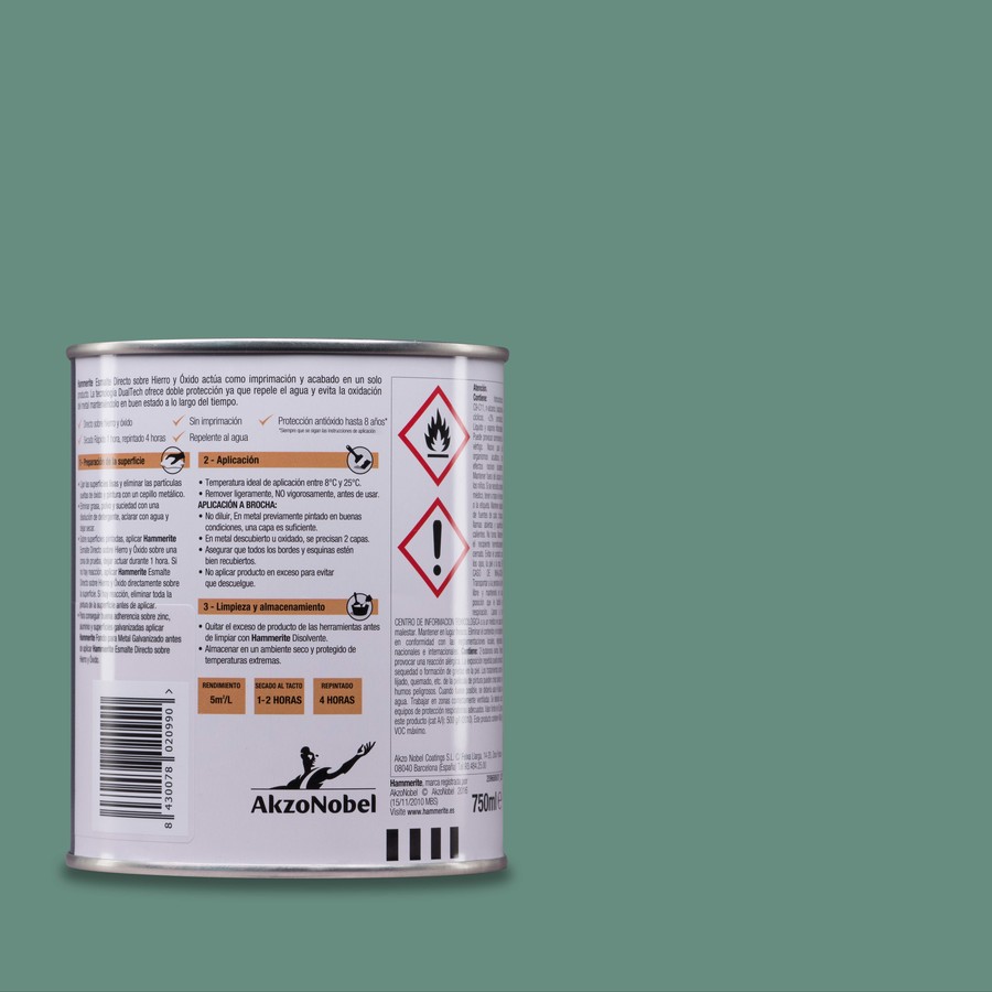 Hammerite acabado Forja Verde 0,750L