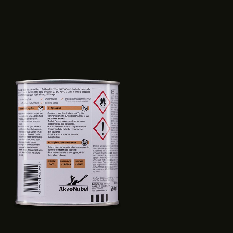 Hammerite acabado Forja Negro 5L