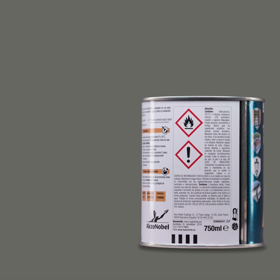 Hammerite acabado Forja Gris Oscuro 0,750L