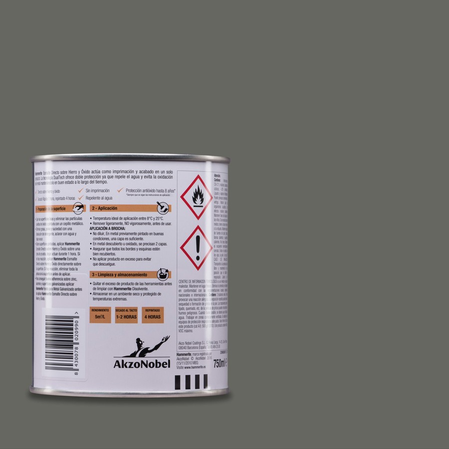 Hammerite acabado Forja Gris Oscuro 0,750L