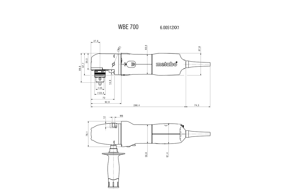 WBE 700 Taladro angular