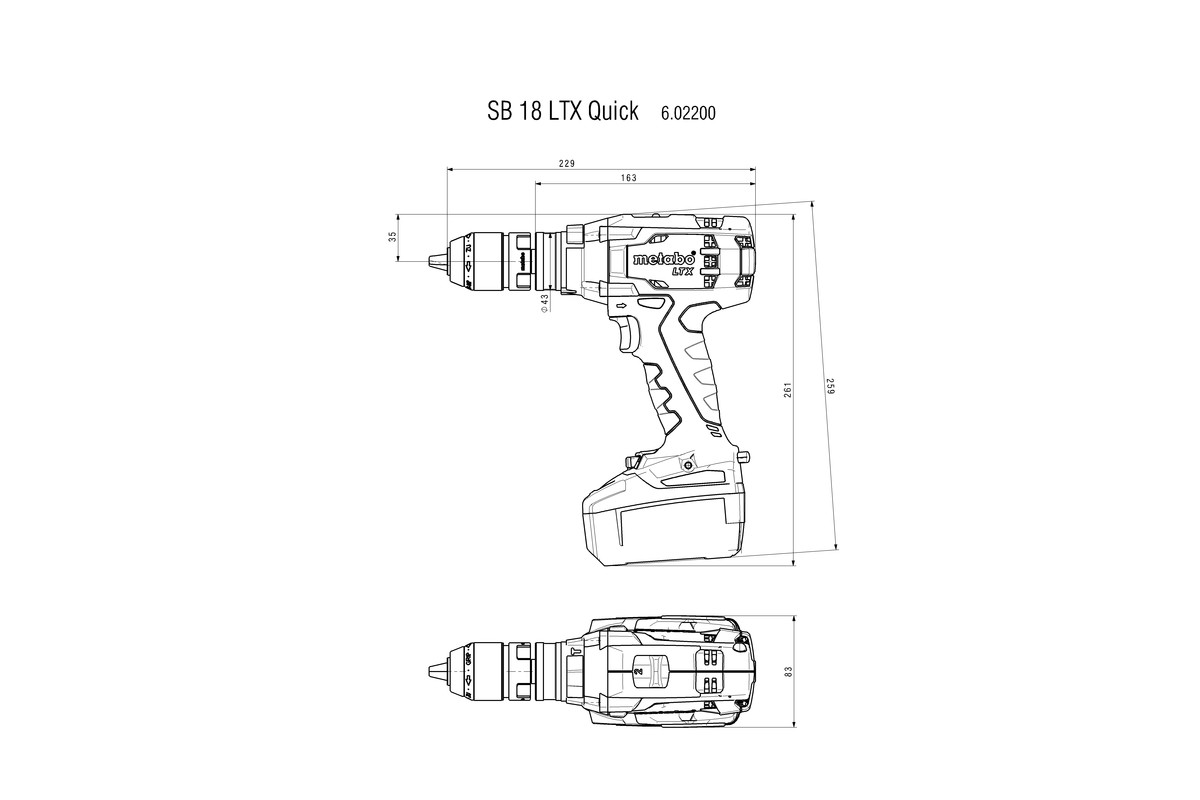 SB 18 LTX Quick Taladro atornillador de percusión de batería