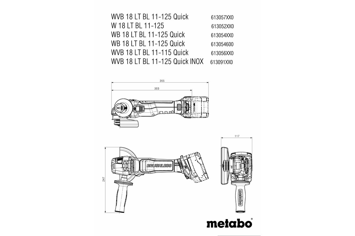 WB 18 LT BL 11-125 Quick Amoladora angular de batería