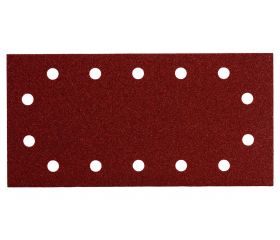 Hojas de lijar adhesivas 115 x 230 mm 14 perforaciones con enganche con tejido autoadherente