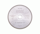 Hoja de sierra "aluminium cut - professional", 254x30 Z72 DP/DT 5°neg (628447000)
