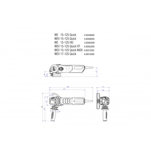 WE 15-125 Quick Amoladora angular