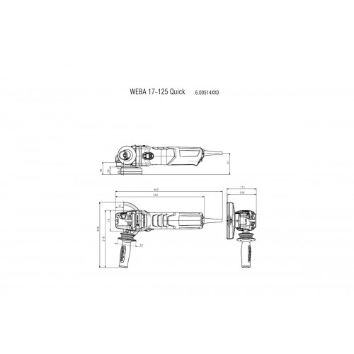 WEBA 17-125 Quick Amoladora angular