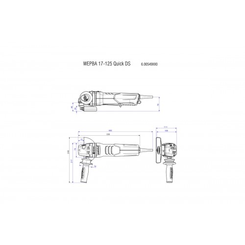 WEPBA 19-125 Q DS M-Brush Amoladora angular