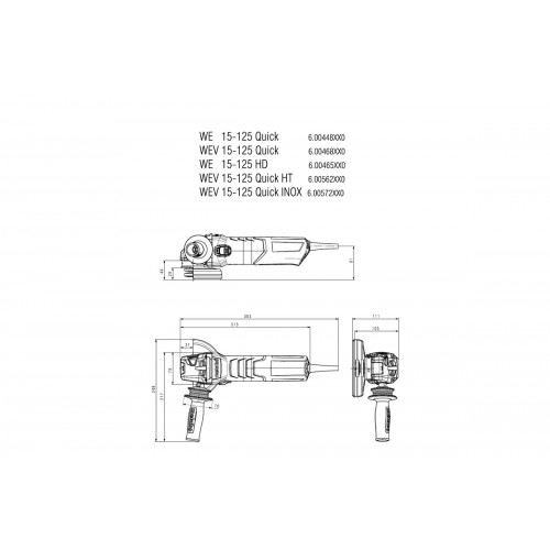 WEV 15-125 Quick HT Amoladora angular
