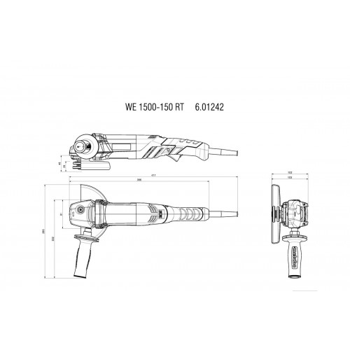 WE 1500-150 RT Amoladora angular