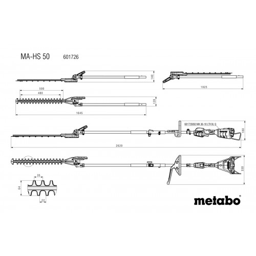 MA-HS 50 Accesorio para cortasetos