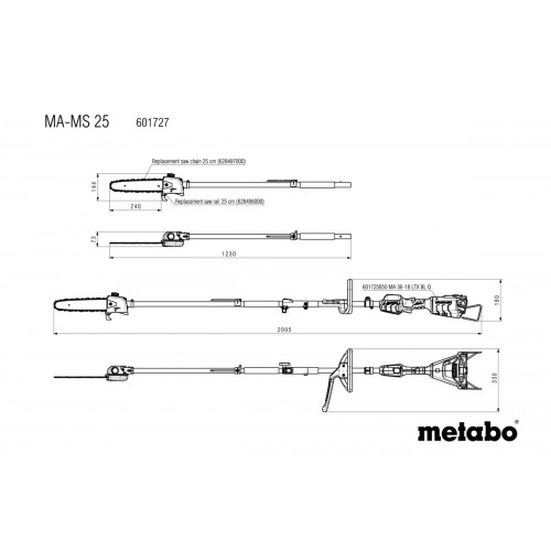 MA-MS 25 Accesorio para podadora de pértiga