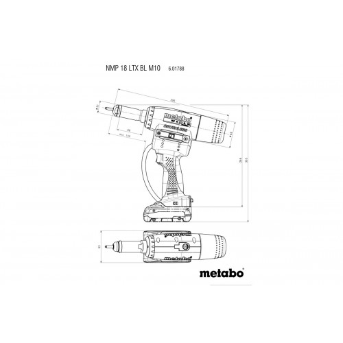 NMP 18 LTX BL M10 Pistola de tuercas remachables de batería