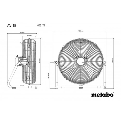 AV 18 Ventilador de batería