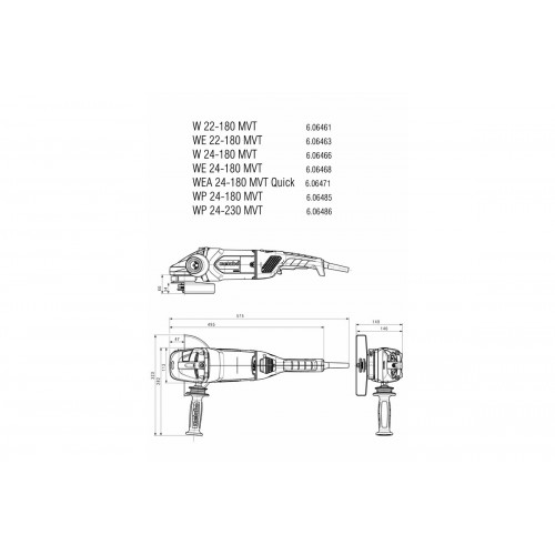 W 22-180 MVT Amoladora angular