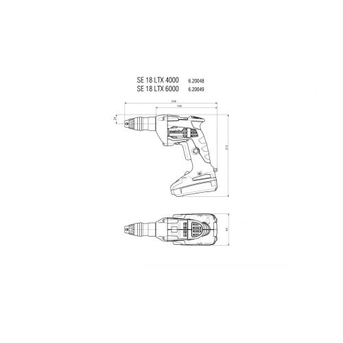 SE 18 LTX 6000 Atornillador para tabiques de batería