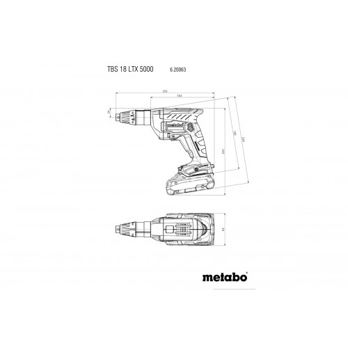 TBS 18 LTX BL 5000 Atornillador para tabiques de batería