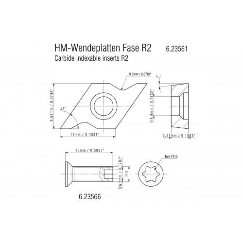 10 placas reversibles MD R2 (623561000)