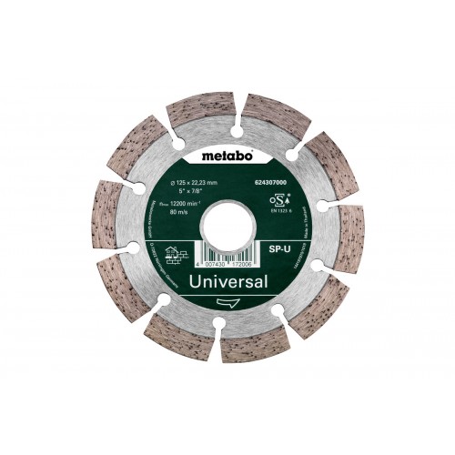 Disco de cortar de diamante - SP - U, 125x22,23 mm (624307000)