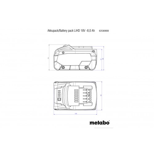 Batería LiHD 18 V - 8,0 Ah (625369000)
