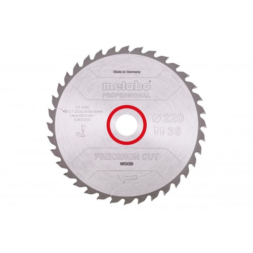 Hoja de sierra "precision cut wood - professional", 220x30, D36 DI 10° (628042000)
