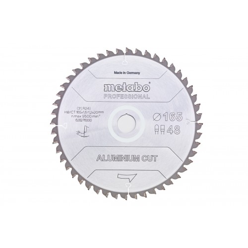 Hoja de sierra "aluminium cut - professional", 165x20 Z48 DP/DT 5°neg (628276000)