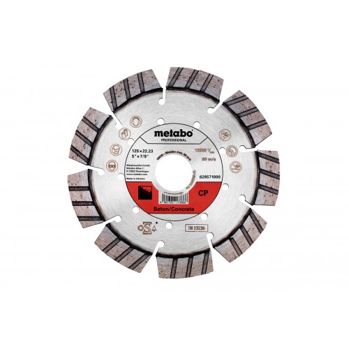 Disco de cortar de diamante 125x22,23mm, 