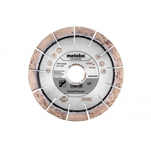 Disco de cortar de diamante 125x22,23mm, 
