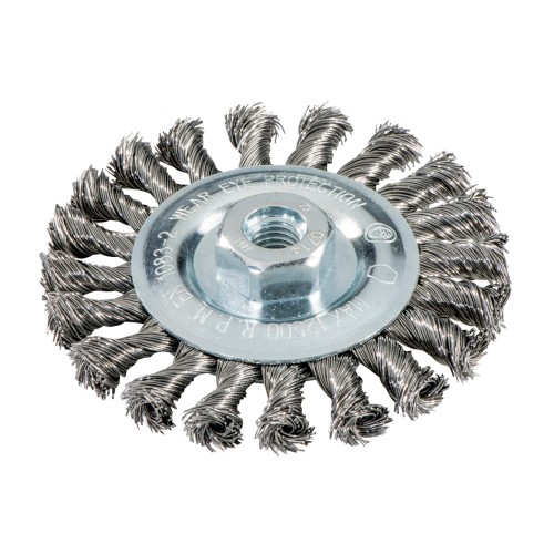 Cepillo redondo 115x0,5x10 mm/ M 14, acero, trenzado