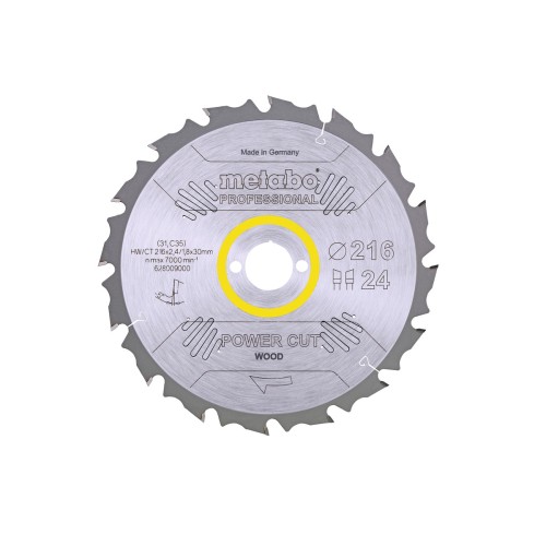 Hojas para sierras circulares "power cut wood", calidad professional, para sierras circulares semiestacionarias