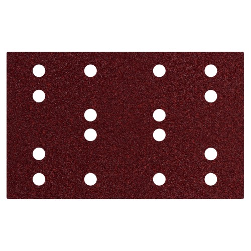 Hojas de lijar adhesivas 80 x 133 mm, 16 agujeros, con enganche con tejido autoadherente