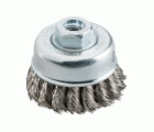 Cepillos en forma de copa de alambre de acero, acero trenzado