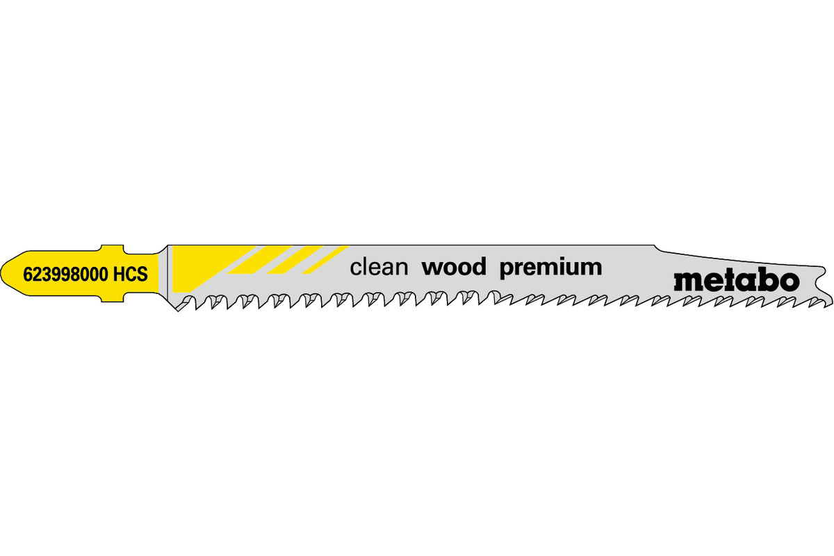 5 hojas para sierra de calar "clean wood premium" 93/ 2,2 mm