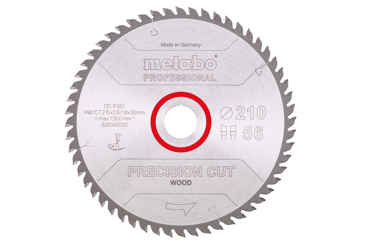 Hoja de sierra "precision cut wood - professional", 210x30, D56 DI 10°