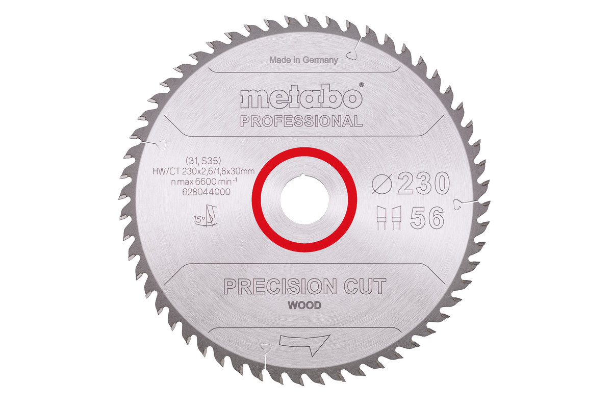 Hoja de sierra "precision cut wood - professional", 230x30, D56 DI 15°