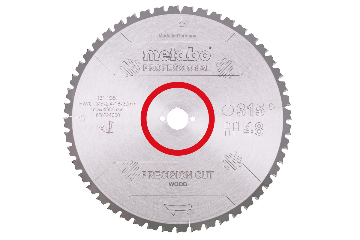 Hoja de sierra "precision cut wood - professional", 315x30, D48 DI 5° neg.