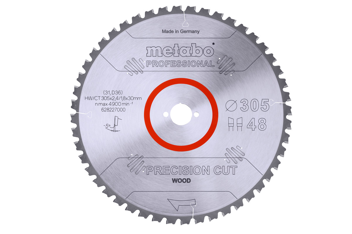 Hoja de sierra "precision cut wood - professional", 305x30, D48 DI 5° neg.