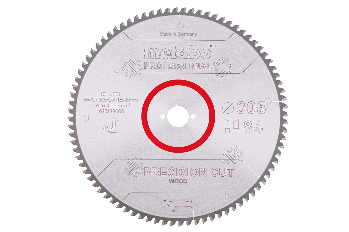 Hoja de sierra "precision cut wood - professional", 305x30, D84 DI 5° neg.