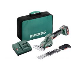 Tijeras cortasetos y cortacesped de bateria