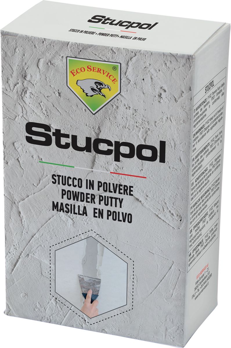 ECO SERVICE STUCPOL 1kg (Masilla blanca en polvo para pared)