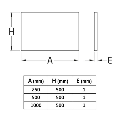 20950 AMIG 20950 | Chapa cuadros de hierro | 1000 x 500 mm | Hierro | Bruto ...