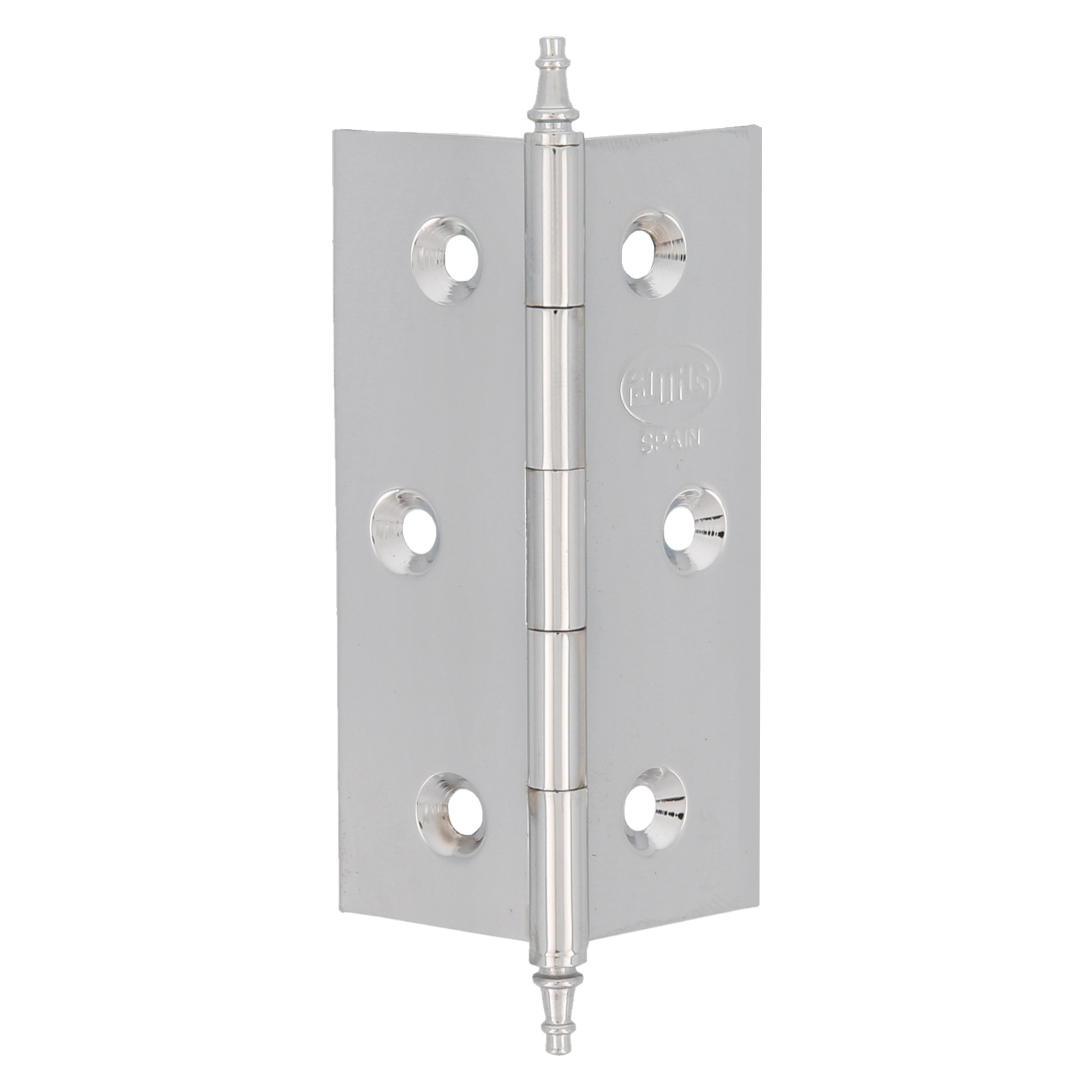 AMIG 7266 | Bisagra  1003 | 60 x 40 x 2 mm | Latón | Cromado mate