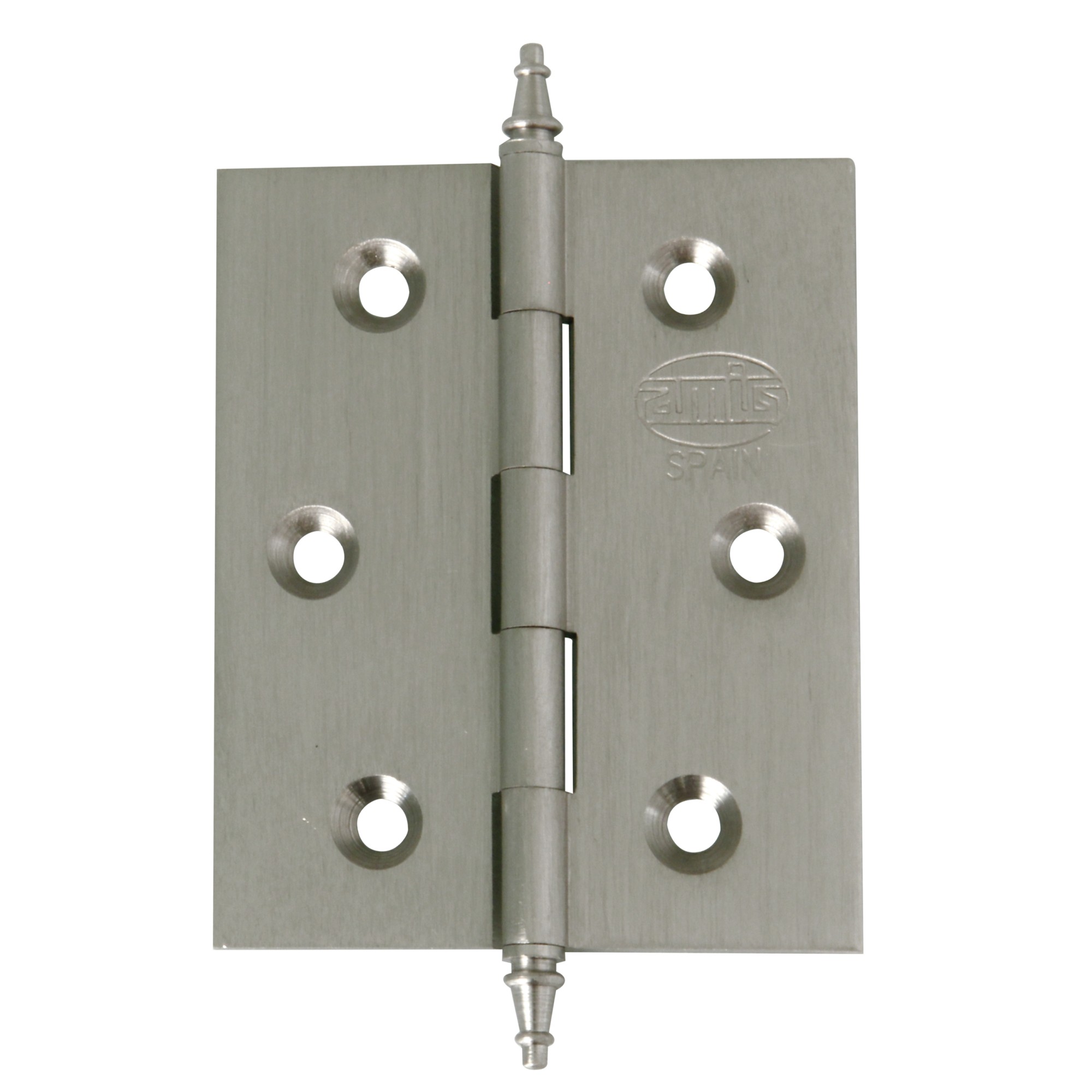 AMIG 7266 | Bisagra  1003 | 60 x 40 x 2 mm | Latón | Cromado mate