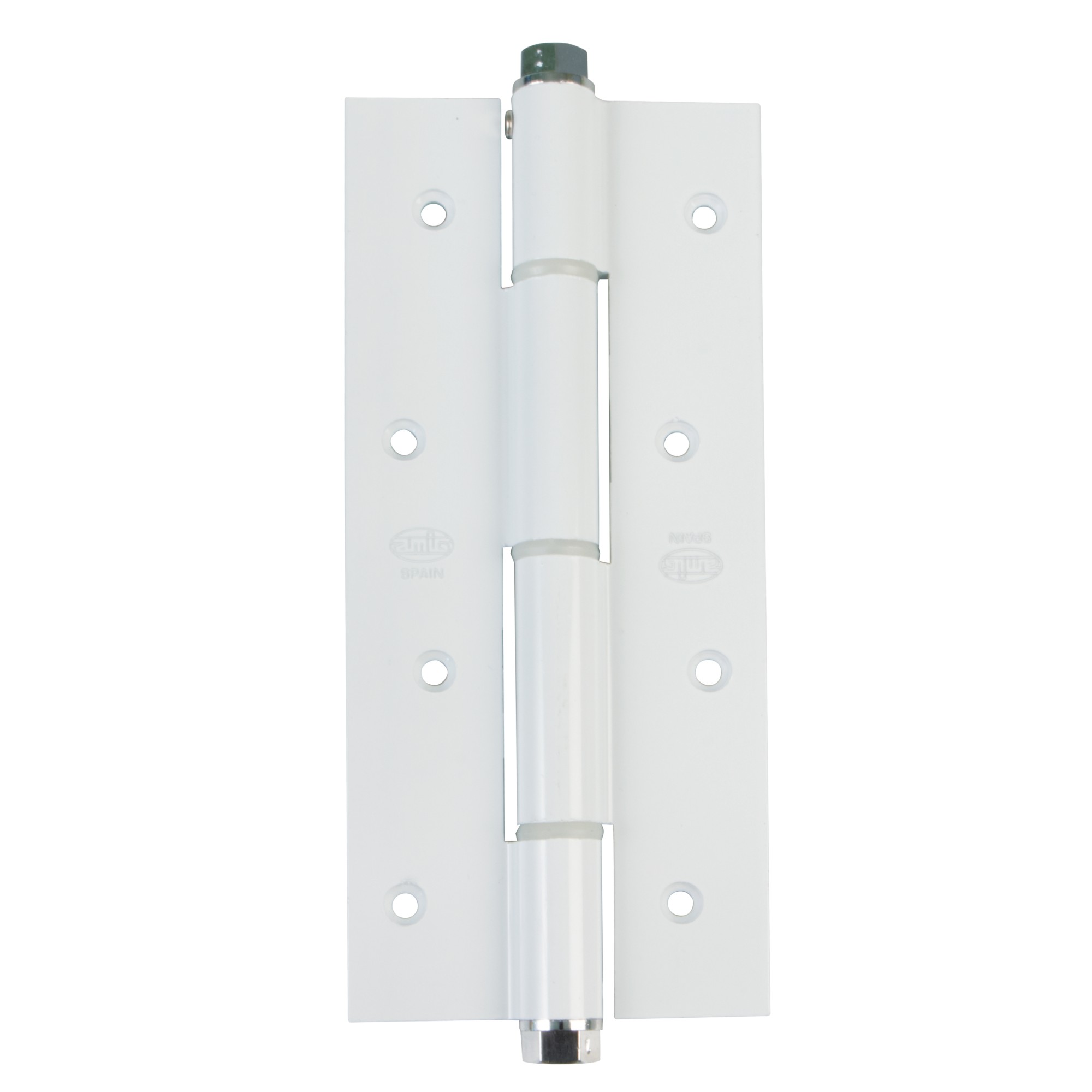 AMIG 6585 | Bisagra simple acción  3034 | 180 x 80 x 4 mm | Aluminio | Blanco
